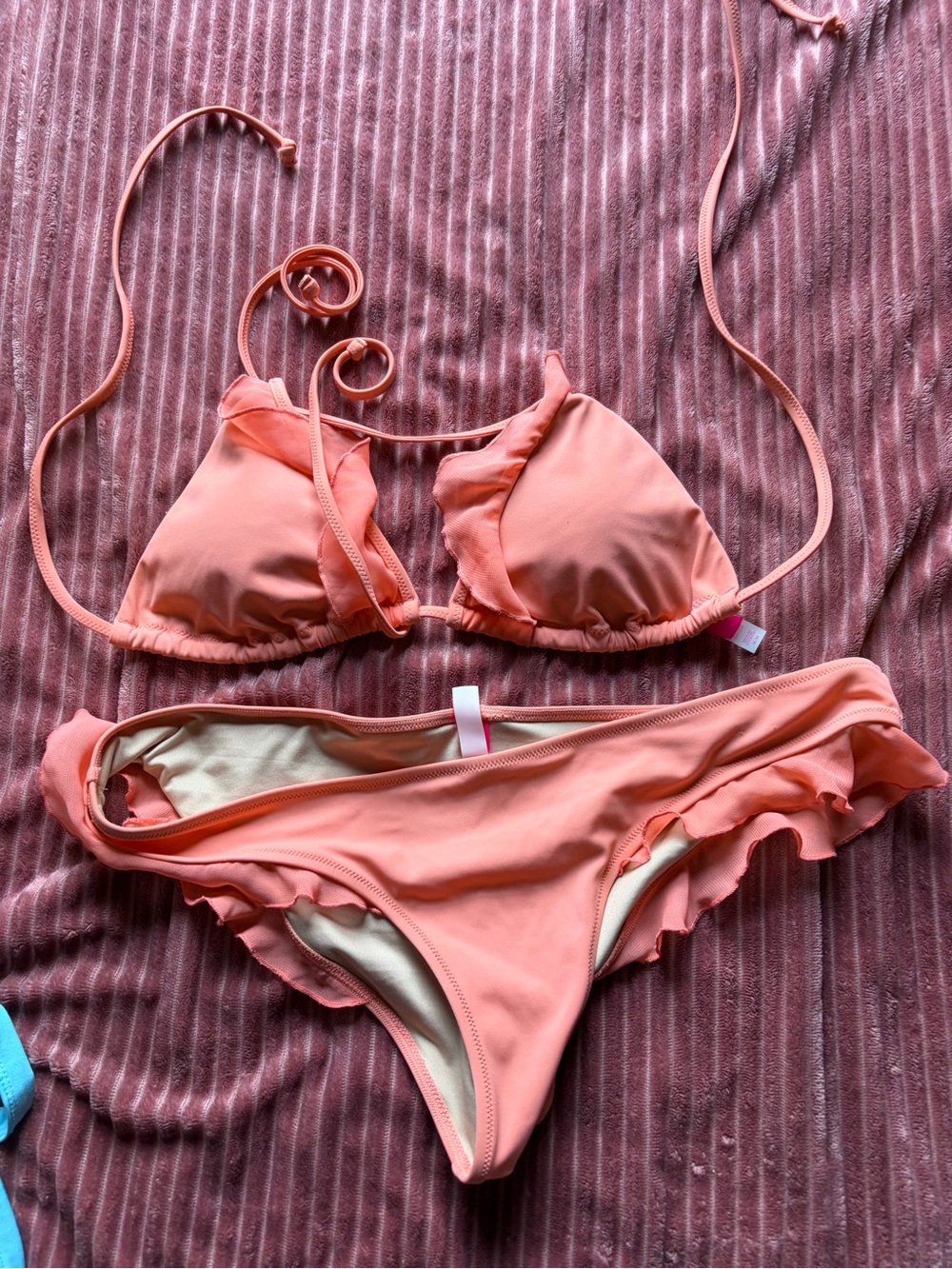 Victoria's Secret Pink Ruffle Bikini Set